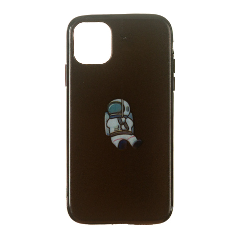 Чехол - накладка для iPhone 11 - TPU резиновый - Космонавт