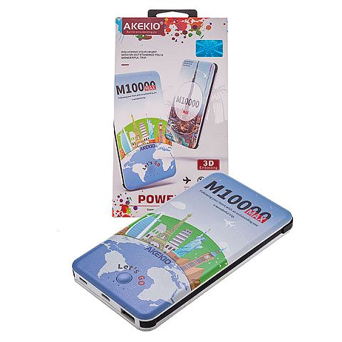 Аккумулятор внешний Power Bank Akekio M10000 Max - 6 000 mAh с рисунком