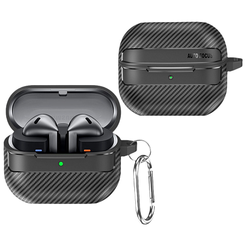 Бокс для наушников Samsung Galaxy Buds 3/3 Pro резиновый с карабином К-01