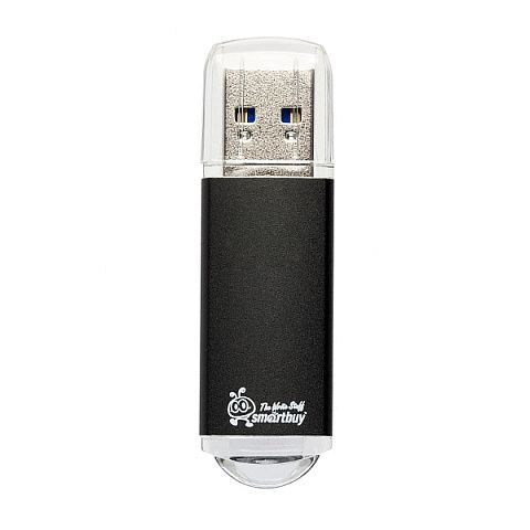 USB накопитель Smart Buy металлический 64 Gb V-Cut с креплением и крышкой