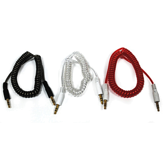 Кабель аудио AUX IRON Selection AS-01w силиконовый закрученный 1,2м.