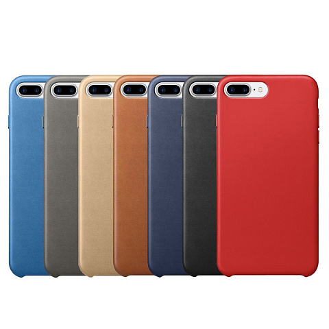 Чехол - накладка для iPhone 12 Pro Max - пластиковый + экокожа однотонный Leather Case