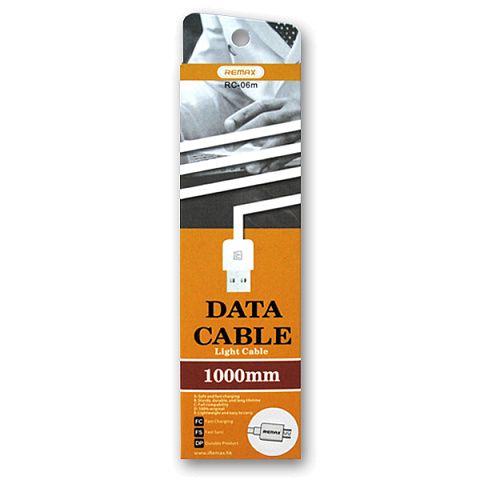 Кабель USB Remax RC-06m (1A - 1 м.) резиновый круглый