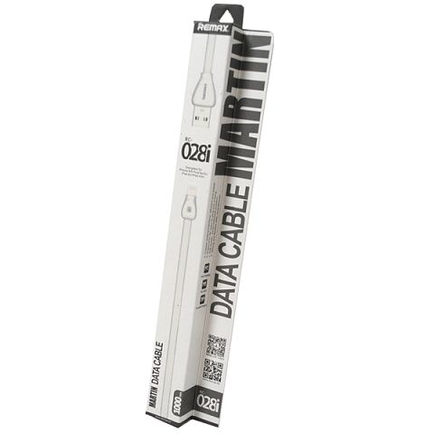Кабель USB Remax RC-028i (1A - 1 м.) резиновый плоский *