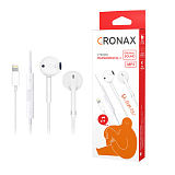 Гарнитура проводная вставная CRONAX Premium EL-1w (для iOS) разъём Lightning