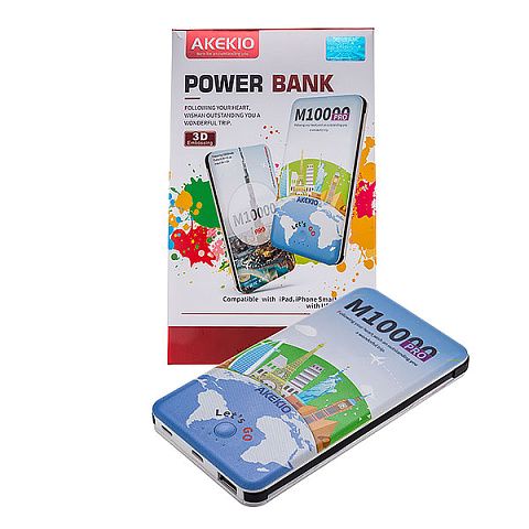 Аккумулятор внешний Power Bank Akekio M10000 Pro - 10 000 mAh с рисунком