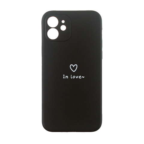 Чехол - накладка для iPhone 12 - TPU с защитой для камеры - in love