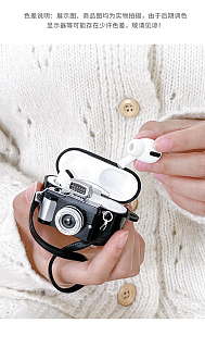 Бокс для наушников AirPods Pro  силиконовый глянцевый "Фотоаппарат"