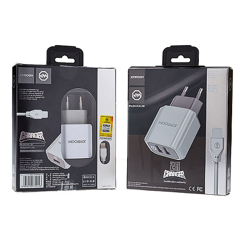 Сетевое з/у JoyRoom CA-28i (2A - 2 USB) с кабелем в комплекте