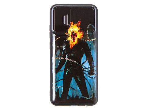 Чехол - накладка для Samsung A02S A025/M02S (2021) - пластиковый лаковый - Призрачный гонщик