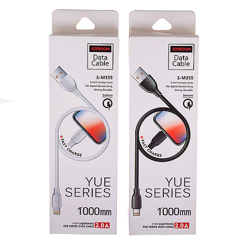 Кабель USB JoyRoom S-M355i (2А - 1 м.) резиновый круглый