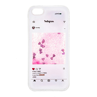 Чехол - накладка для Galaxy J8 J810 (2018) - TPU силикон - Instagram с жидкостью