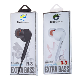 Гарнитура проводная вакуумная Blue Spectrum R-3 (для iOS/Android) с регулировкой громкости