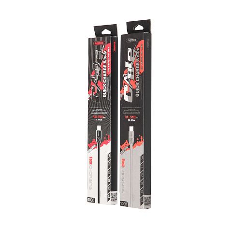 Кабель USB Remax RC-001m (1A Fast Charge - 1 м.) резиновый плоский