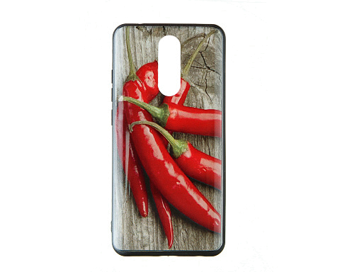Чехол - накладка для Xiaomi Redmi 8 - пластиковый лаковый - Перец чили