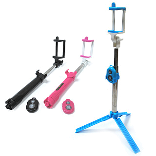 Монопод для селфи Bluetooth (для Android от 2.3.6/iOS от 5.0) встроенный штатив с пультом