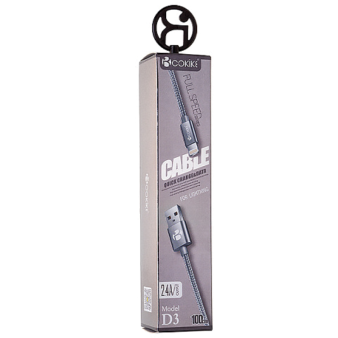 Кабель USB Cokike D3t (2.4А - 1 м.) текстильный