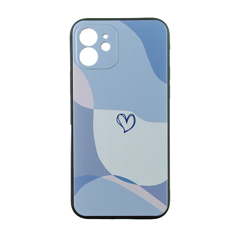 Чехол - накладка для iPhone 12 - TPU с защитой для камеры - Сердце