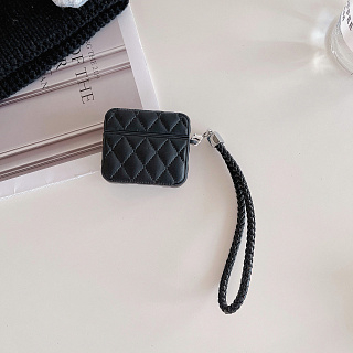 Бокс для наушников AirPods 1/2  экокожа с ремешком Сумочка