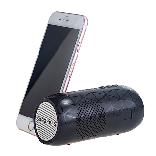 Колонка Bluetooth  BJ-7 (l12хd4,5см.) слот USB/TF/Micro USB, з/у USB пластиковая с подставкой для телефона
