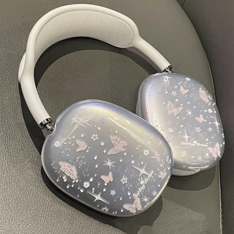 Чехол для наушников Airpods Max силиконовый Бабочки