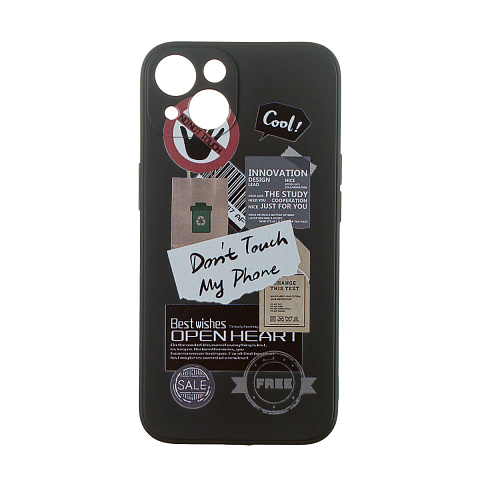 Чехол - накладка для iPhone 13 - TPU с защитой для камеры - Dont touch my Phone