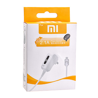 Сетевое з/у  OR Micro (2.1A) со встроенным кабелем XM *