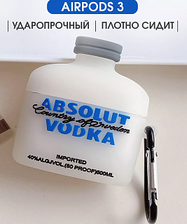 Бокс для наушников AirPods 3  силиконовый с карабином ` Абсолют