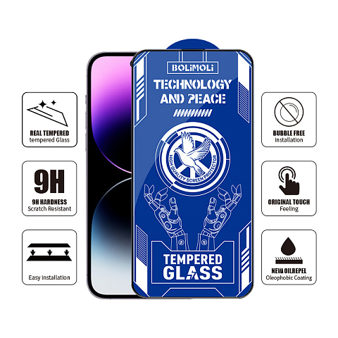 Защитное стекло полноразмерное 9D BOLIMOLI Glass 0.26 mm ` для Samsung A54 A546E (2023) 5G