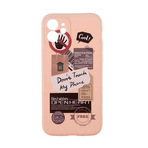 Чехол - накладка для iPhone 12 - TPU с защитой для камеры - Dont touch my Phone