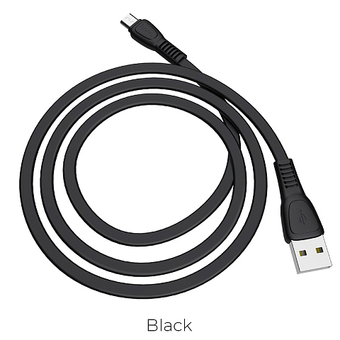 Кабель USB hoco X40m (2.4 A Fast Charge - 1 м.) резиновый плоский *