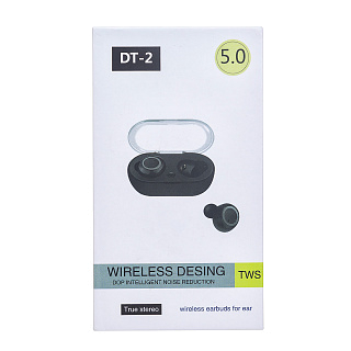 Гарнитура беспроводная Bluetooth  DT-2 TWS (для iOS/Android) с боксом