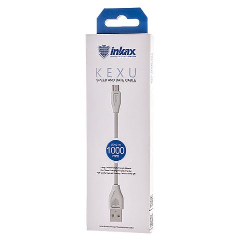 Кабель USB Inkax CK-20m (2A - 1 м.) резиновый круглый рифлёный *
