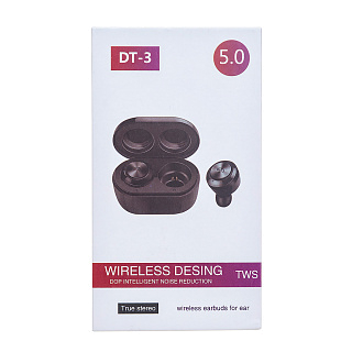 Гарнитура беспроводная Bluetooth  DT-3 TWS (для iOS/Android) с боксом